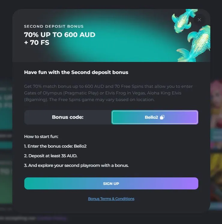 casinobello no deposit bonus