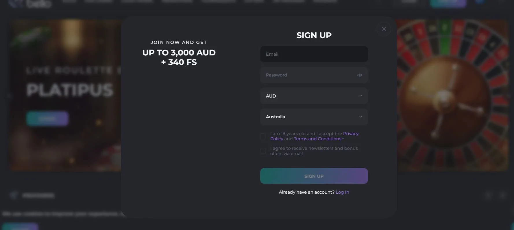 casinobello login